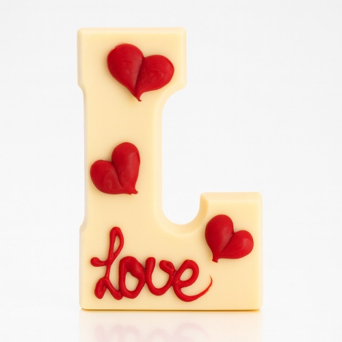 Valentijn witte chocolade letter