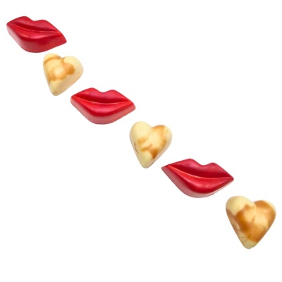 Moederdag hart en lip bonbonstrip