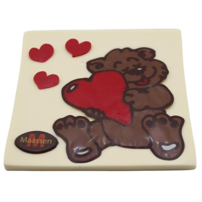 Moederdag chocolade beertje wit
