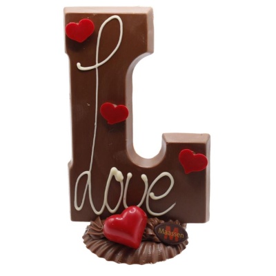 Valentijn chocoladeletter L melk