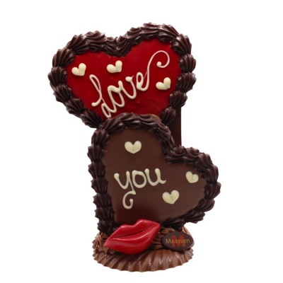 Valentijn staande chocolade harten